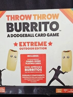Throw Throw Burrito Extreme Exploding Kittens Game Inflatable Dodge-Burritos NEW
